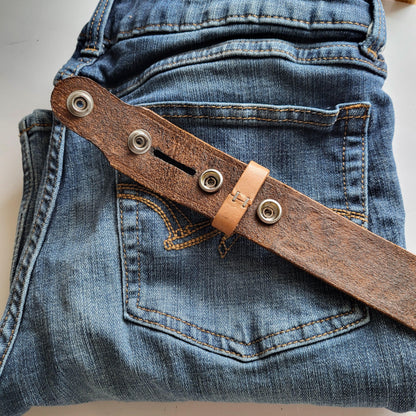 Embossed Western Leather Belt