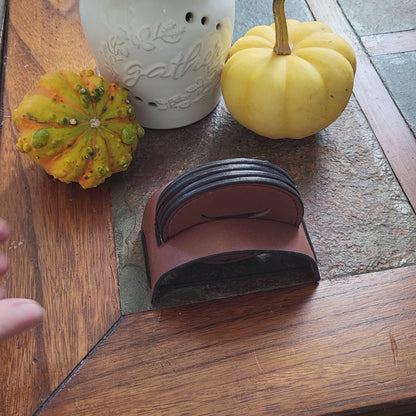 Longhorn Leather Coasters