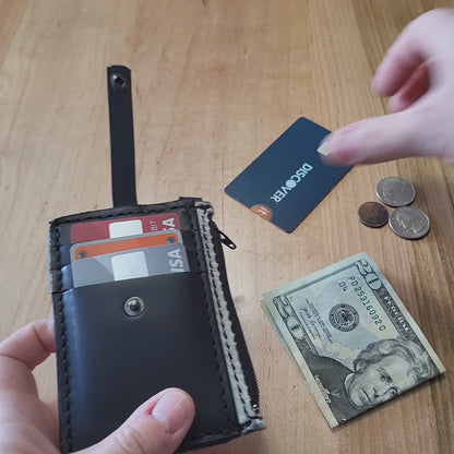 Cowhide Keychain Wallet