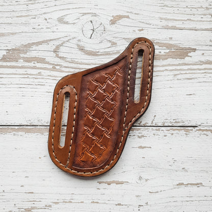 Leather Trapper Pancake Knife Sheath