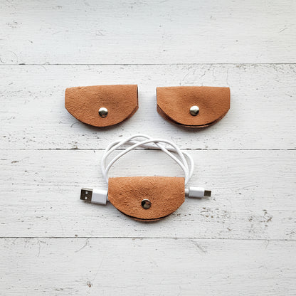 3pk Leather Cord Holders