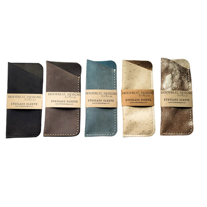 Slip In Leather Eyeglass Sleeve