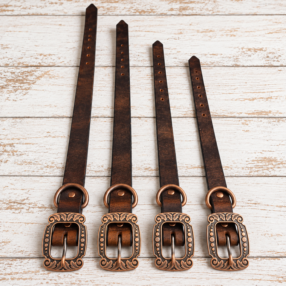 Crazy Horse Water Buffalo Leather Dog Collar