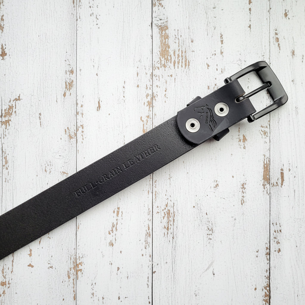 Buffalo Leather Belt "Matte Black"