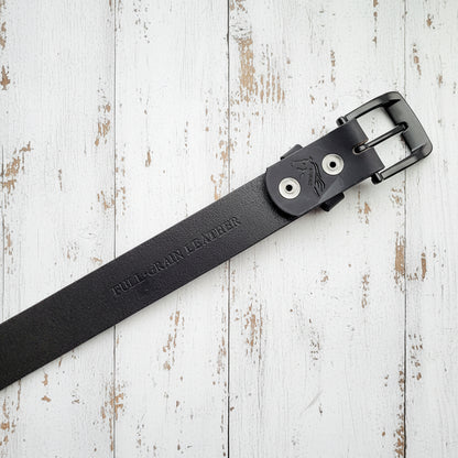 Buffalo Leather Belt "Matte Black"