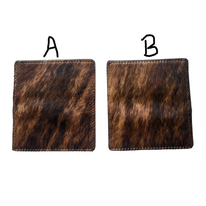 Cowhide Checkbook Cover