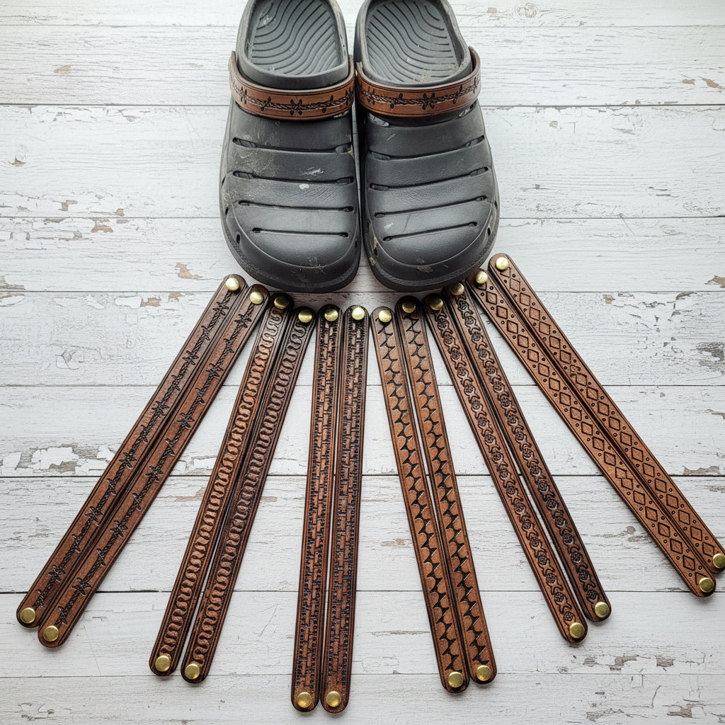 Youth Leather Croc Straps