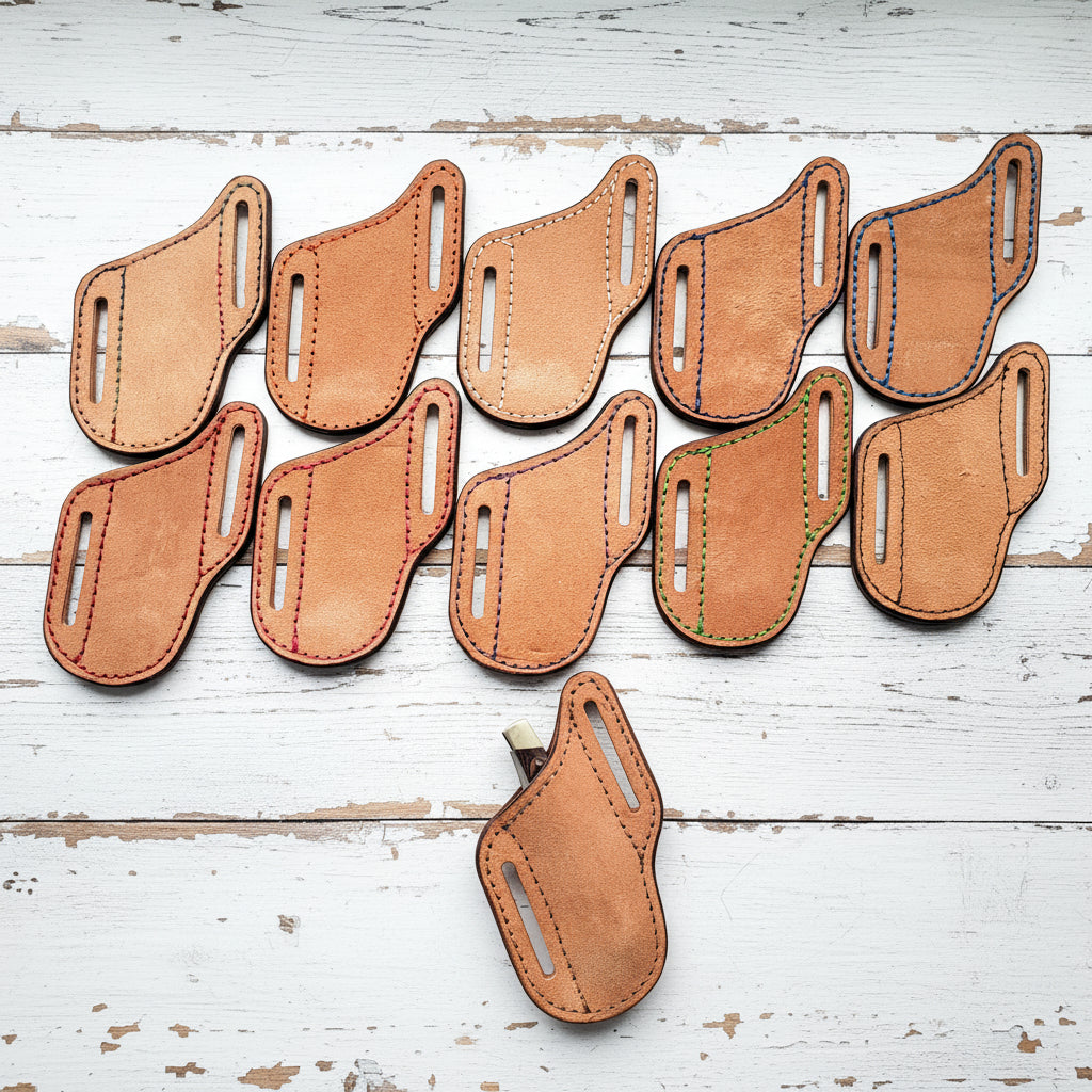 Leather Trapper Pancake Knife Sheath