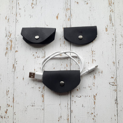 3pk Leather Cord Holders