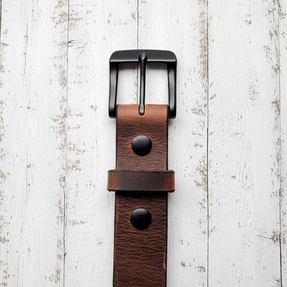 Buffalo Leather Belt "Crazy Horse"