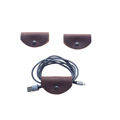 3pk Leather Cord Holders