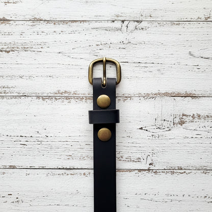 Buffalo Leather Belt "Matte Black"