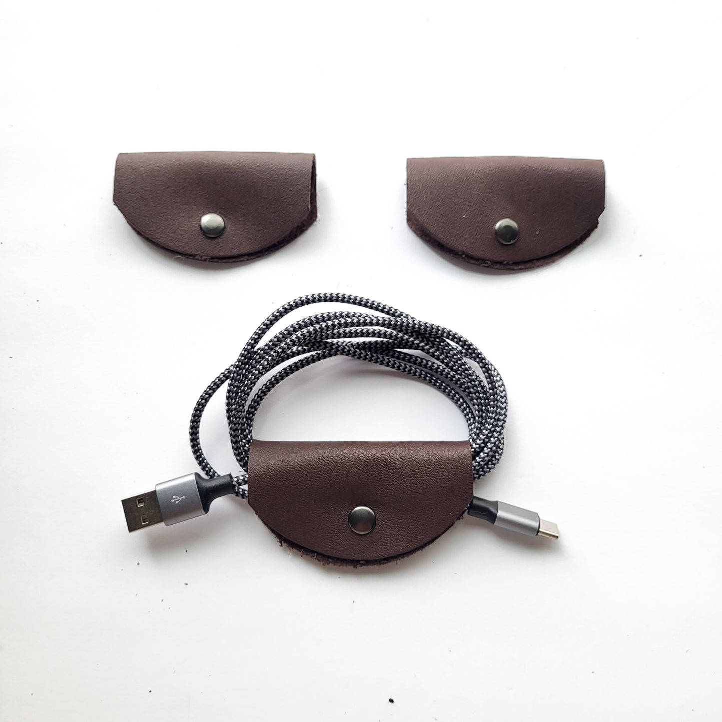3pk Leather Cord Holders