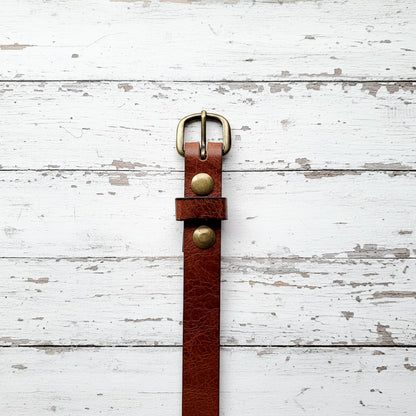 Buffalo Leather Belt "Antique Brown"