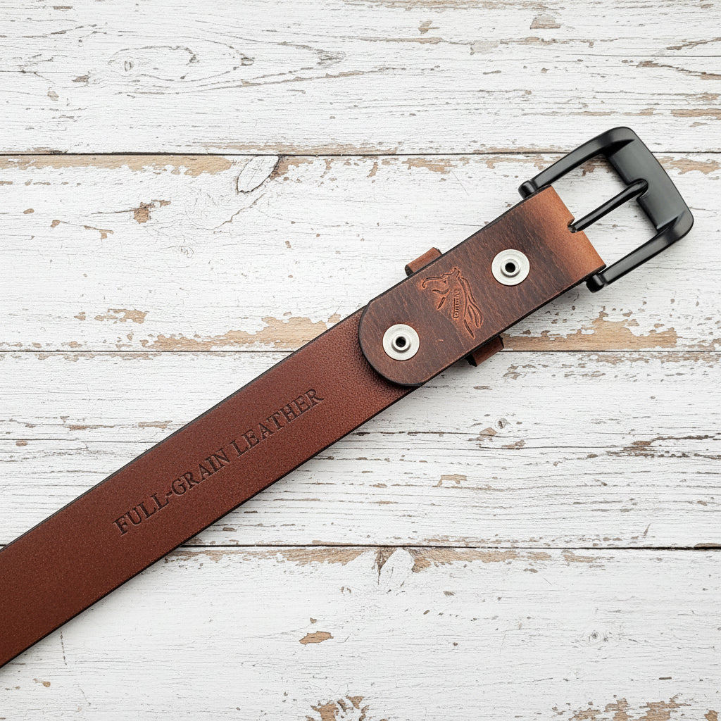 Buffalo Leather Belt "Crazy Horse"