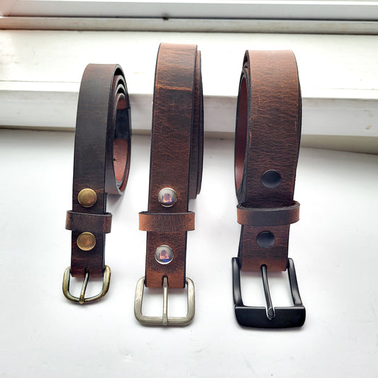 Buffalo Leather Belt "Crazy Horse"