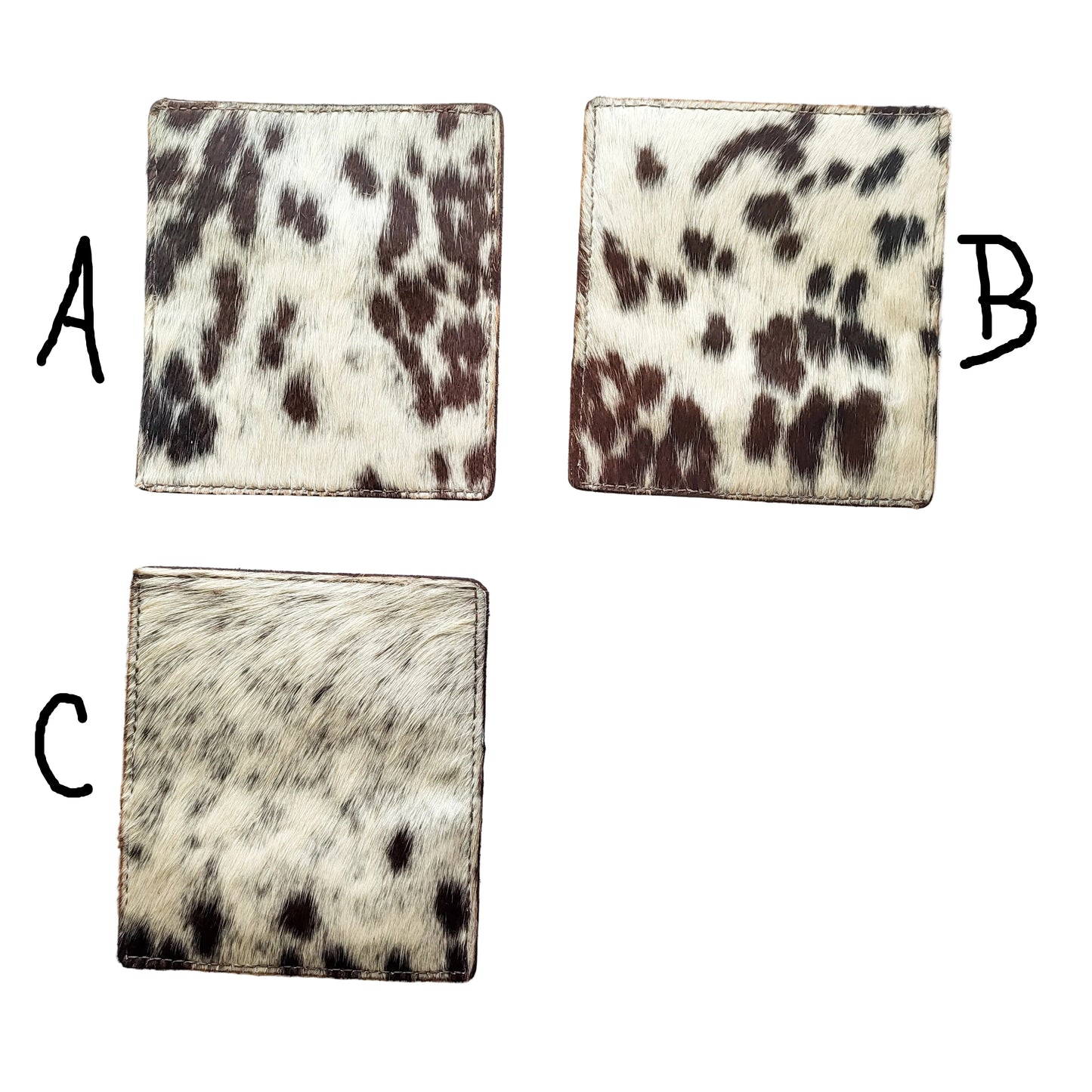 Cowhide Checkbook Cover