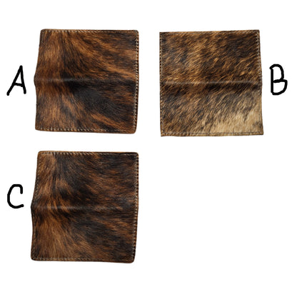 Cowhide Checkbook Cover