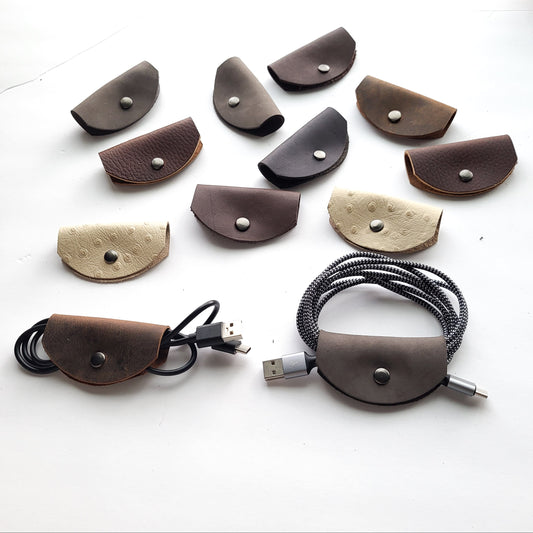 3pk Leather Cord Holders