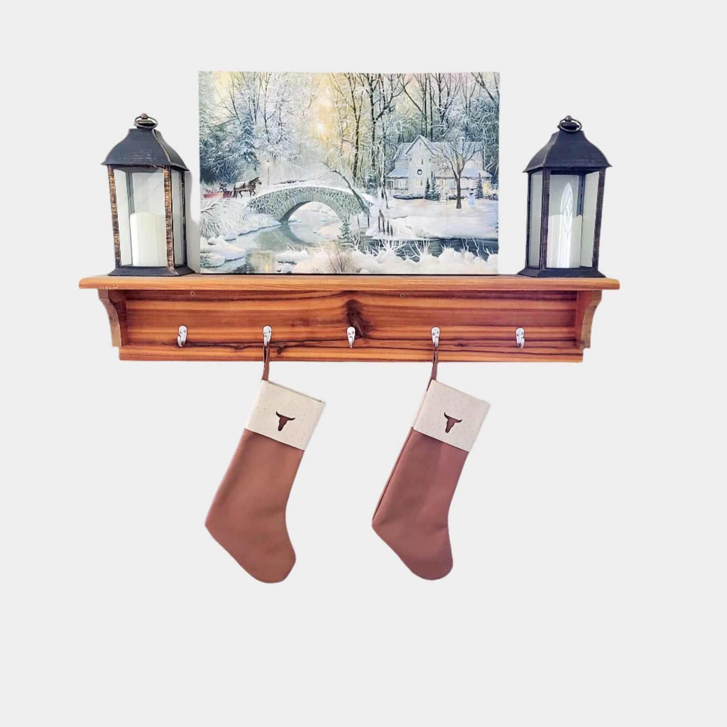 Leather Christmas Stockings - Pair