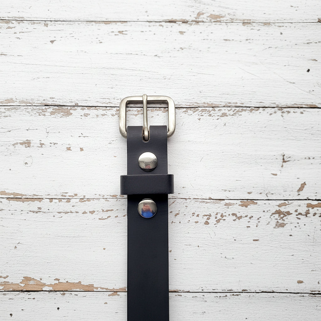 Buffalo Leather Belt "Matte Black"