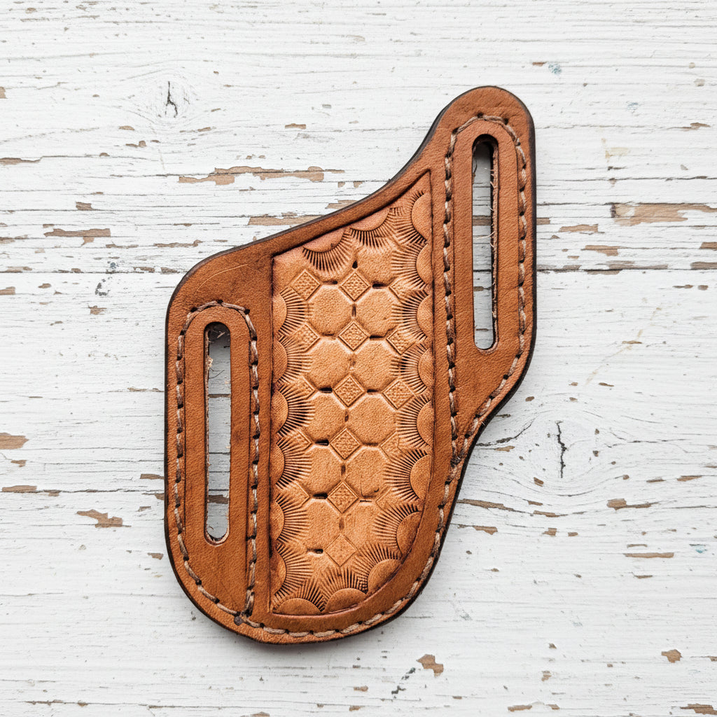 Leather Trapper Pancake Knife Sheath