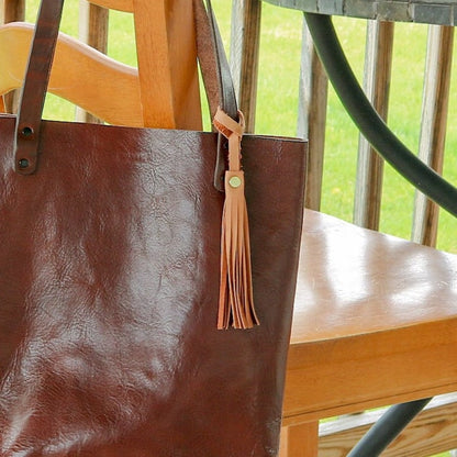 Leather Fringe Tassels - Purse Handbag Charm Home Decor Add On Bag Charm