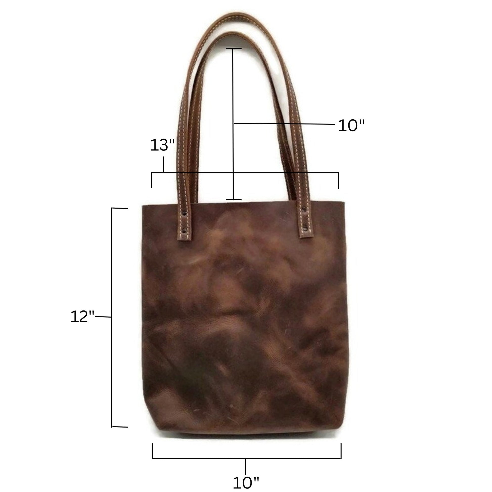 Classic Leather Tote Bag Shoulder Mini Tote Bag Leather Laptop Bag Everyday Minimalist Equestrian Leather Tote Bag for Women