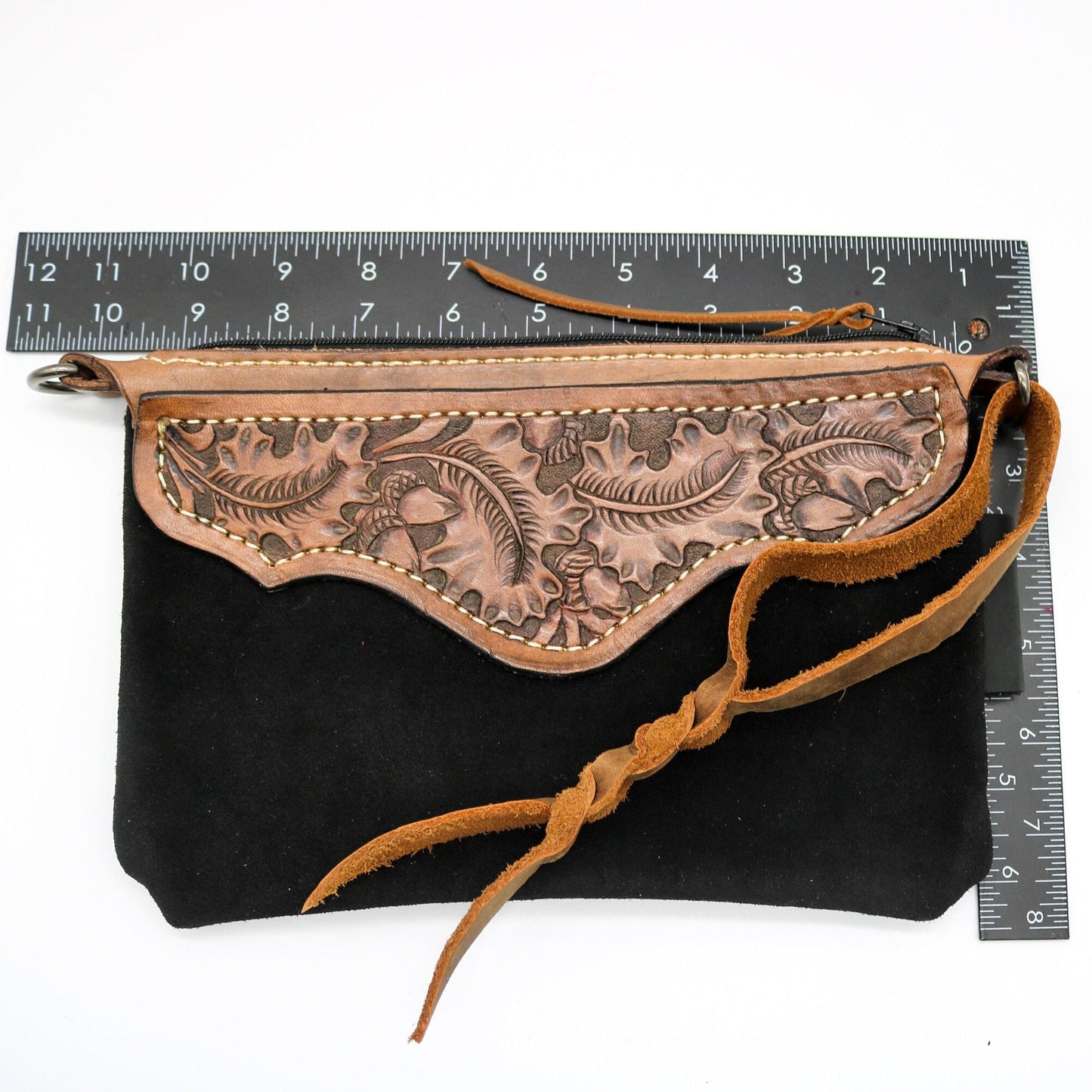 Small Western Leather Wristlet Clutch - Leather Crossbody Bag, Western Purse, Handbag Clutch, Rodeo Wallet Womens Hand Tooled