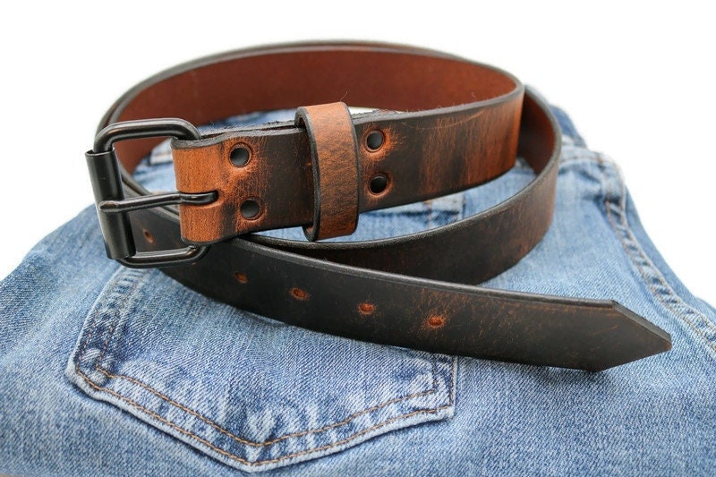 Crazy Horse Vintage Distressed Leather Belt