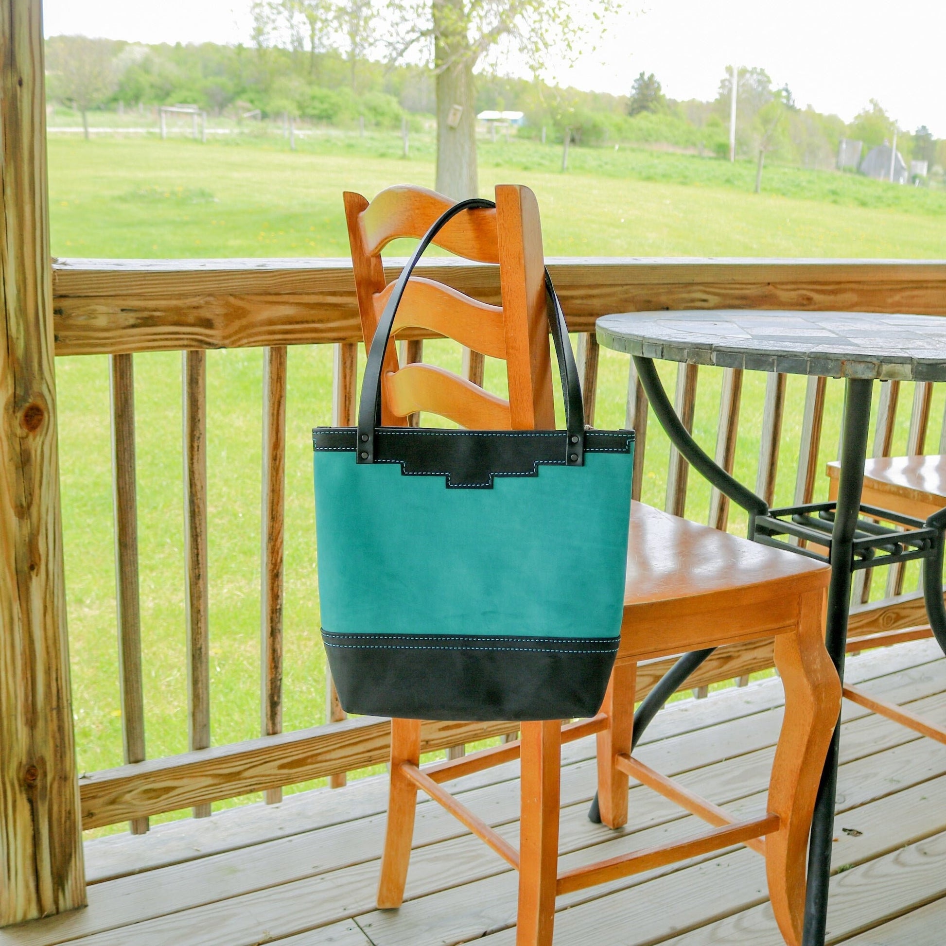 Western Leather Tote Bag
